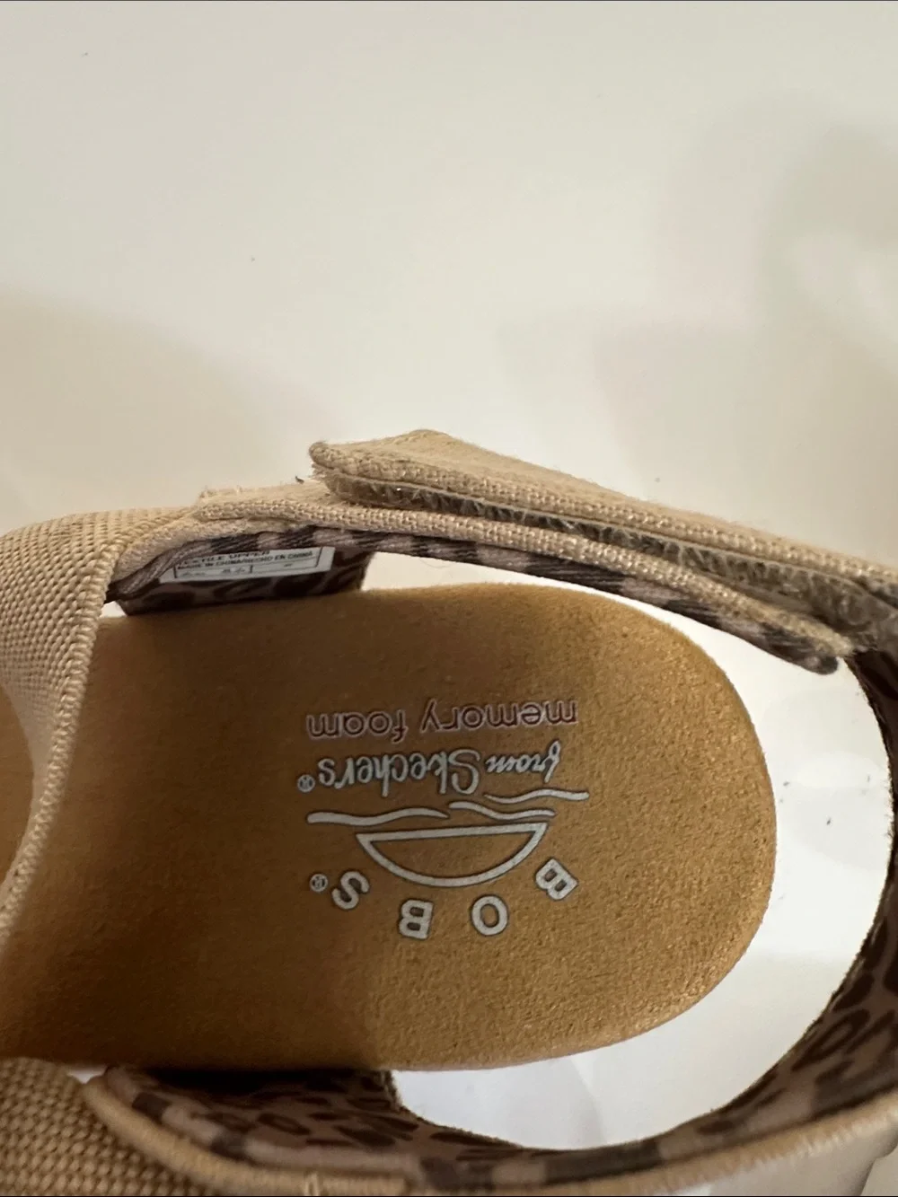 Skechers Beige Espadrille Platform Sandals with Elastic Ankle Strap